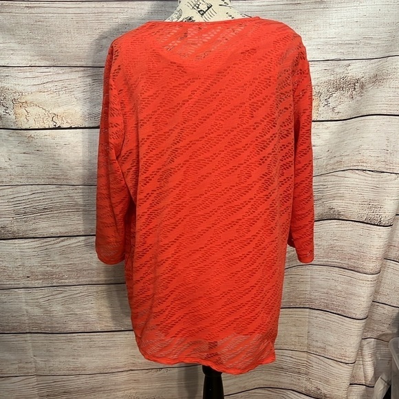 Chico’s 2 Pieces Coral Top 3/4 Sleeves & Tank Two Pieces Chicos Size 3 XL - Picture 5 of 12